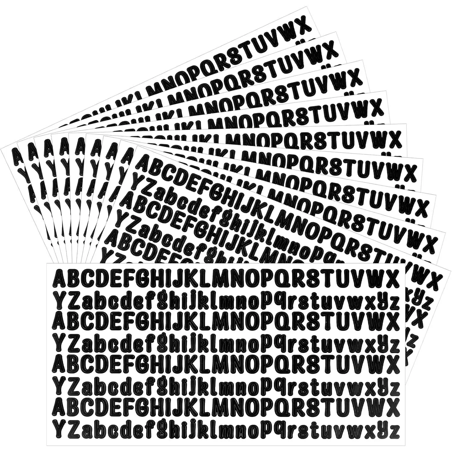 1/2 Inch Black Vinyl Letter, 2080 count Self-Adhesive Alphabet Stickers  Stick  Letters Name Stickers for Water Bottles Mailbox Scrabooking Doors Signs