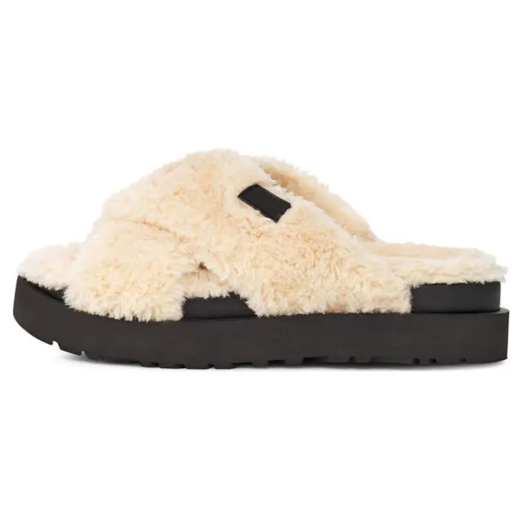 UGG Fuzz Sugar Cross Fabric Thick Sole Casual Fashion Sandals 1135131-NBLC