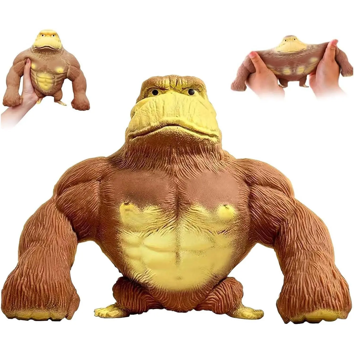 Stretchy Gorilla Squishy Monkey Fidget Toy - Safe Materials Stress-Relieving Splat Item, Unisex Gift for Ages 12+, Ideal Birthday & Christmas Present (Toys & Hobbies Classic Novelty Stress Relief Pick)