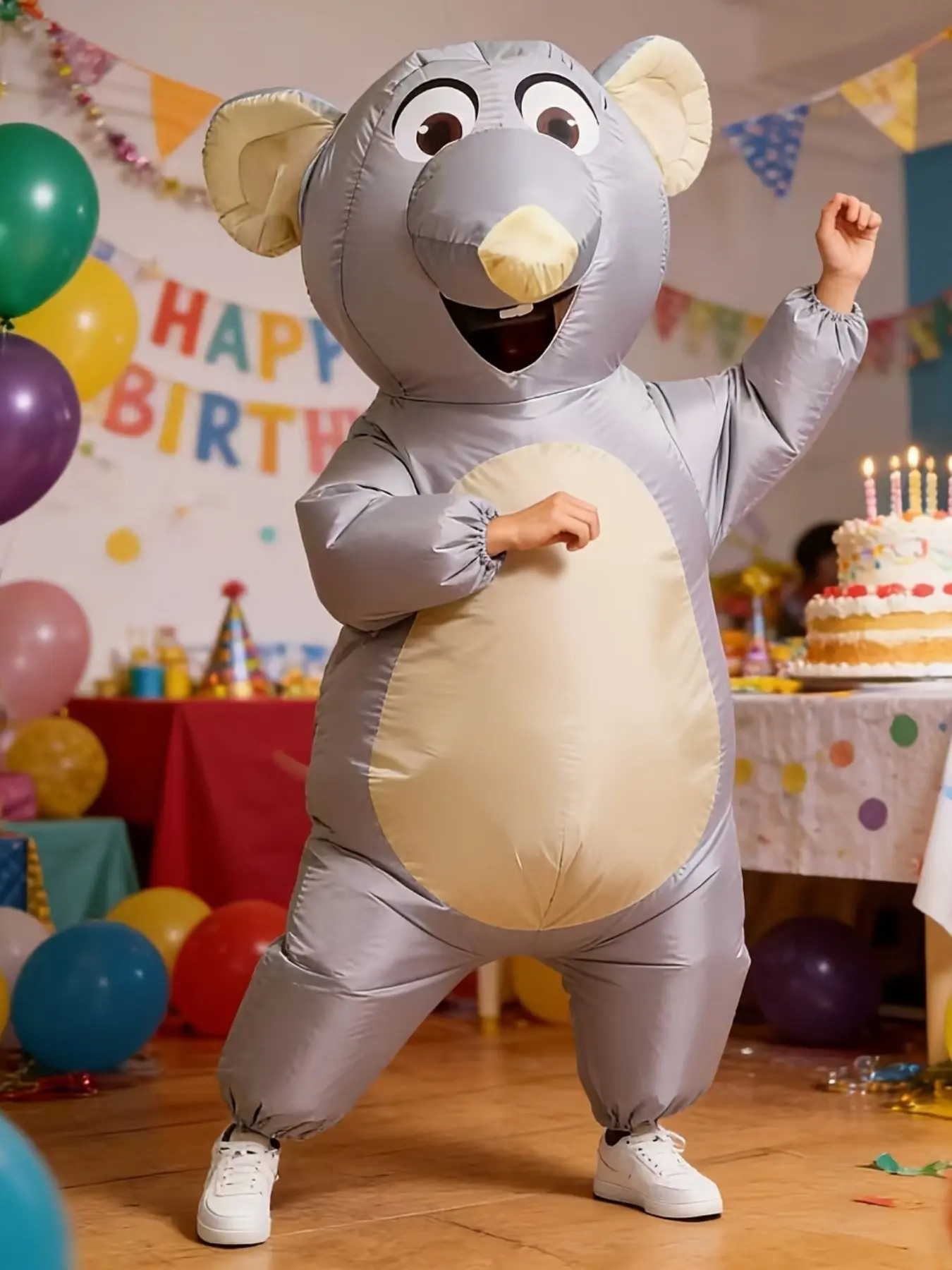 Inflatable Mouse Costume for Adults, Funny Blow Up Mouse Halloween Costume, Animal Costume for Cosplay Parties, Perfect for Fun Events