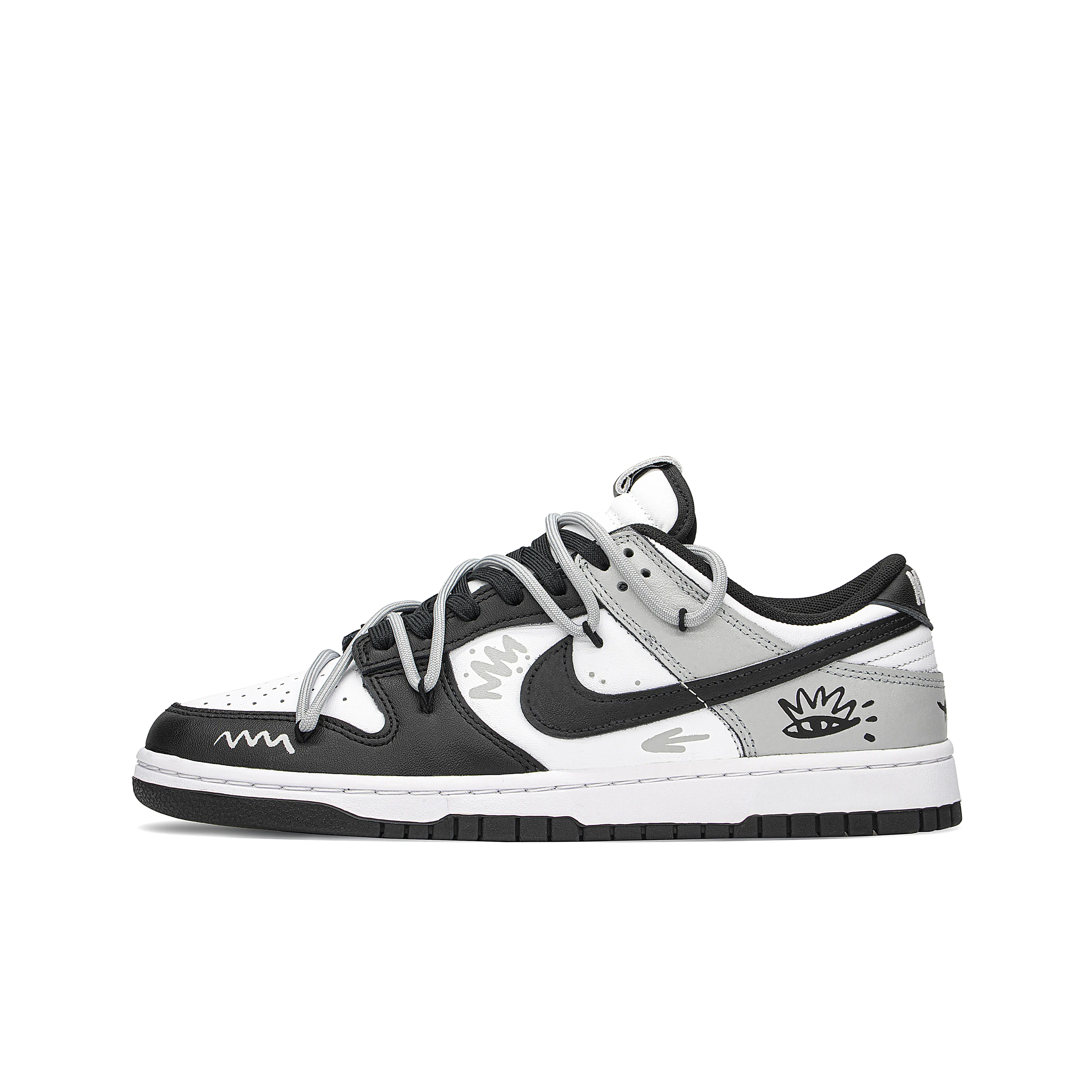 Nike Dunk Custom Sneakers for Men and Women: Graffiti-Inspired, Cyberpunk, Deconstructed, Comfortable Low-Top Streetwear Verifiable, with credentials and supporting global authentication