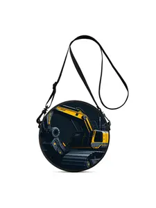 Lightweight women's crossbody bag with 2D excavator print. A perfect gift for female friends. Wearable as crossbody, single shoulder, double shoulder or handbag. Suitable for commuting, outdoor activities, travel, casual outings and campus life.