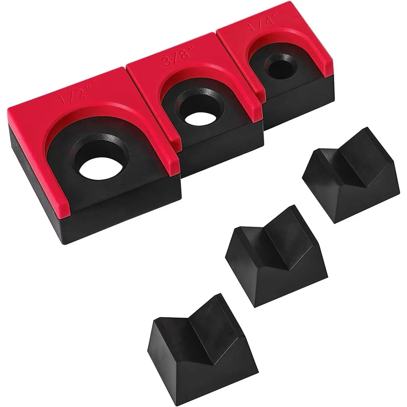 Ratchet Organizer Kit - 3 Pack Set, with Strong Magnets, Ratchet Organizer for Tool Box Drawer, Keep Tools Organized, for Garage, Workshop (Red/Black)