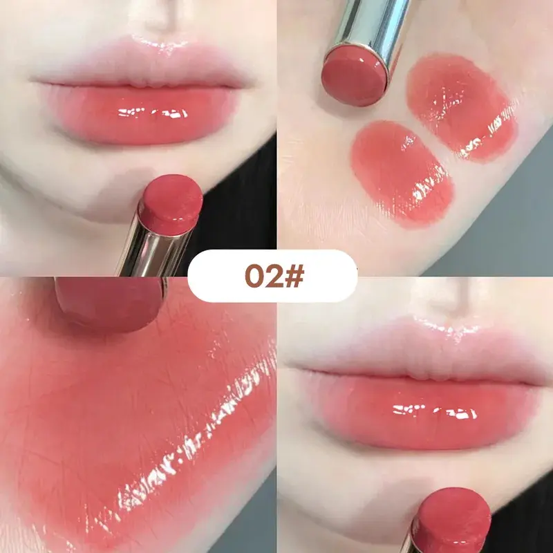 Silky Glossy Lipstick  Pump Lips Moisture Water Bomb Comfortable Ultra Sheen Non-Stick Cup Lip Balm