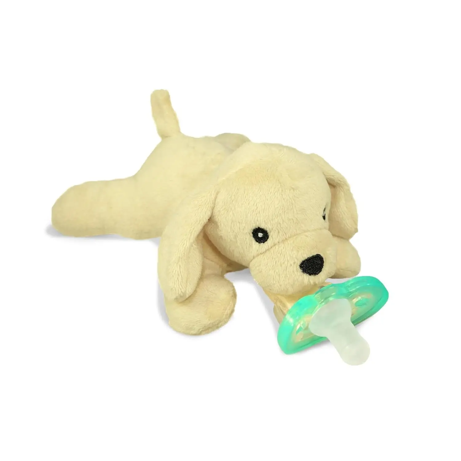 Pacifier, Holder w/Detachable Baby Pacifier, Stuffed Animal RaZbuddy, All Ages 0M+, 100% Medical Grade Made Silicone, Machine Washable, Textured & Easy to Hold – Lab