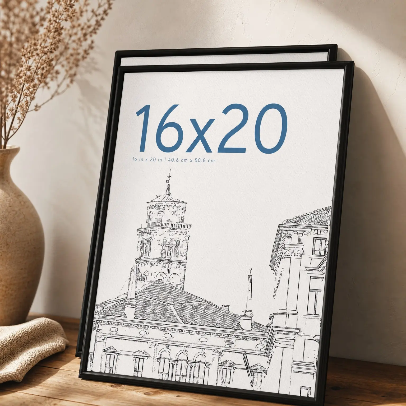 Lightweight 16x20 Poster Frames for Art Prints & Gallery Wall, Black Finish, 2-PackGift