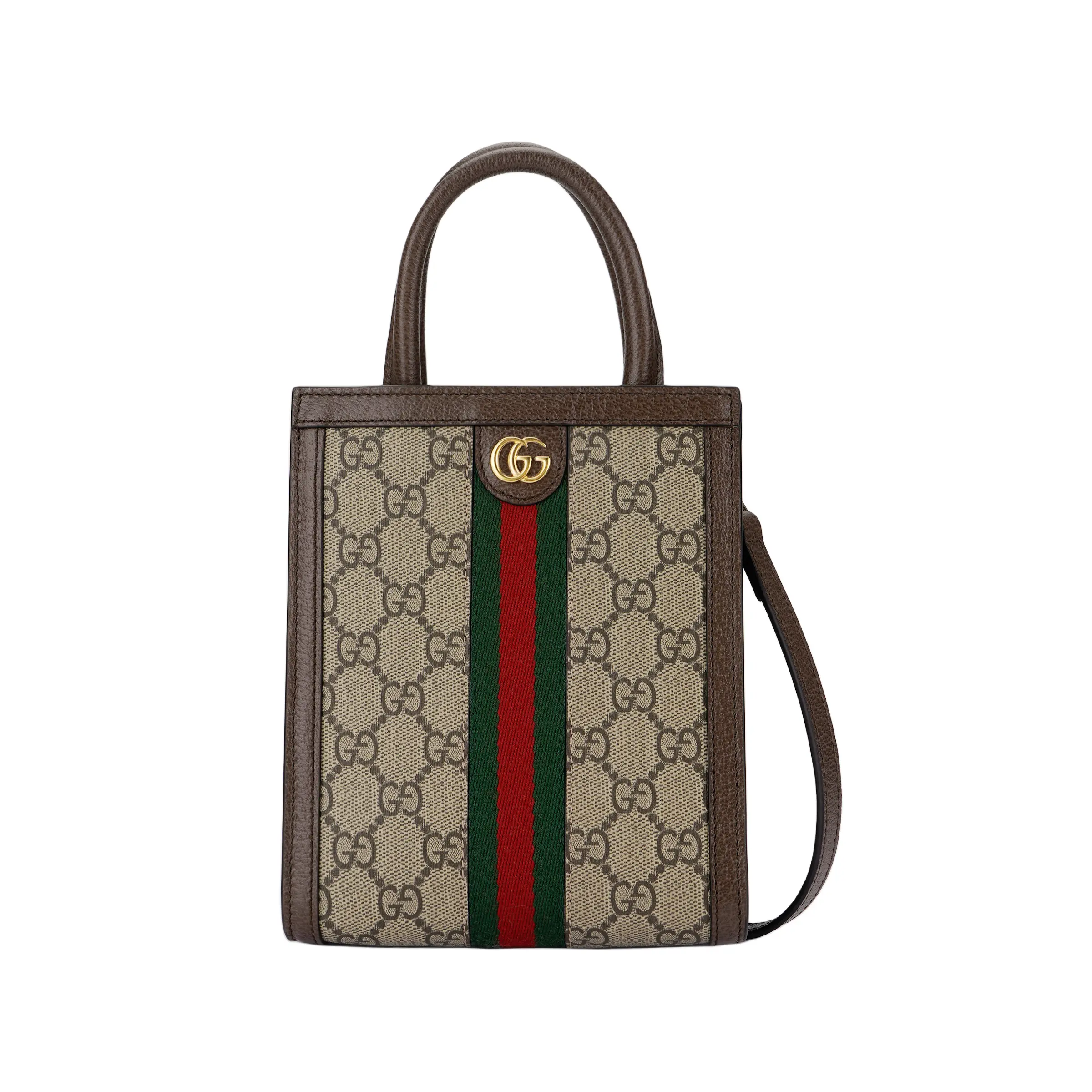 Gucci Ophidia Detachable Adjustable Crossbody Handbag for Women – Canvas and Leather, Beige and Ebony