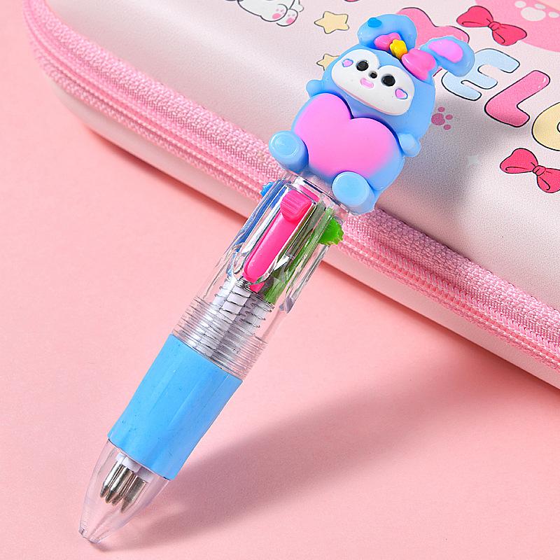 20PCS Adorable Mini Cartoon Ret retractable Pens - 4-in-1 Multi-Color Ballpoint for Kids, Students & Journaling