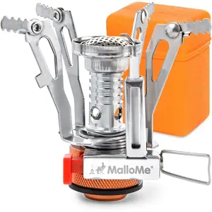 Backpacking Stove - Portable Camping Stove - Small Backpack Camp Single Burner for Propane Butane Isobutane Fuel Canister - Mini Pocket Rocket Jet Boiler for Hiking & Gas Cooking