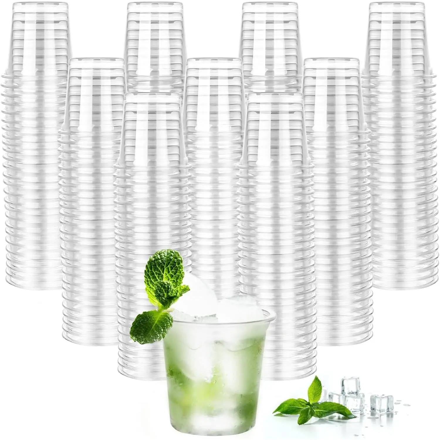 1000 Pack Bulk 1oz Disposable Clear Plastic Mini Shot Cups Small Sample Cups for Tasting Whiskey Jelly Shot Pudding Party Wedding Halloween Christmas