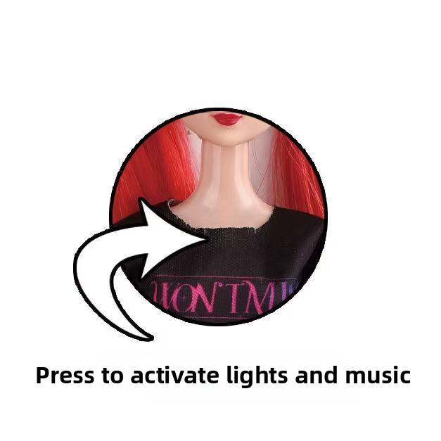 Gift For Valentines K-pop Demon Hunters Anime action figure doll 11.5 inches–12 Joint Movable Anime-Rumi, Mira and Zoey, Anime-Inspired Collectible Dolls, Mystery Box Merch Gift for Fans & Kids-desk display-Kpop Idol Merch Collectibles Playable theme song