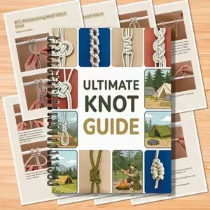Ultimate Knots Handbook, Spiral Binding, 180° Flat Layout, Outdoor Survival, Camping, Sailing, DIY, Comprehensive Knot Guide Book