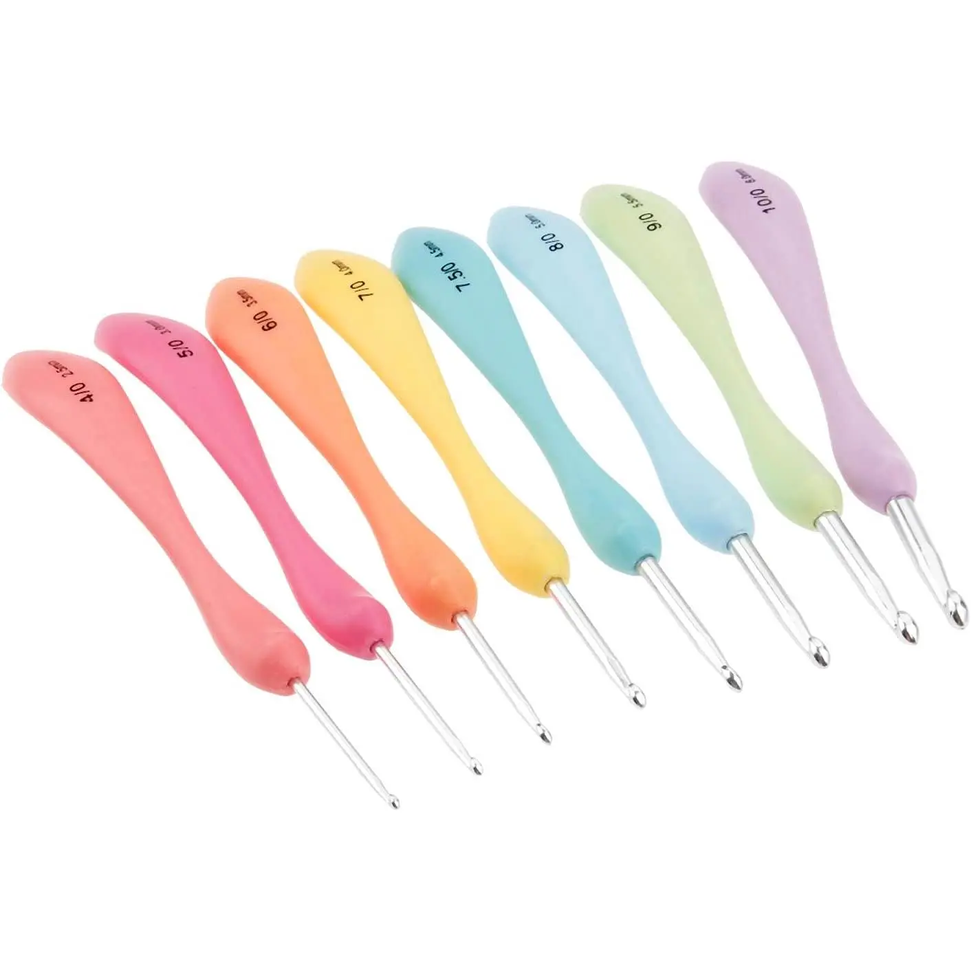 Crochet Hooks Set,Large Handle  Grip Crochet Hook, 8 count  Smooth Knitting Hook  for  Hands