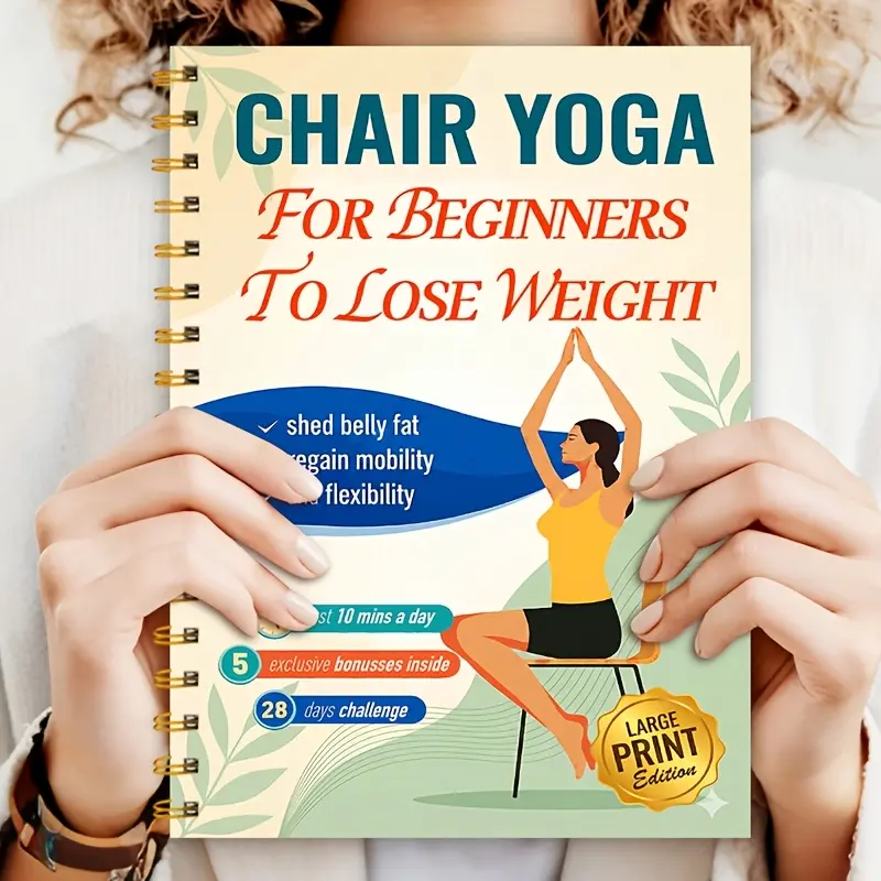 Chair-style yoga book specially designed for women: 10 minutes of easy sitting training to help lose weight, thin waist and abdomen, improve exercise ability, and enhance physical flexibility.