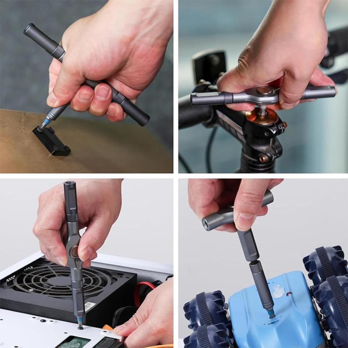 24-in-1 Magnetic Screwdriver Kit, Precision Ratchet Screwdriver with Removable Handle, Versatile Tool for All Your Repair Needs,Holiday gifts