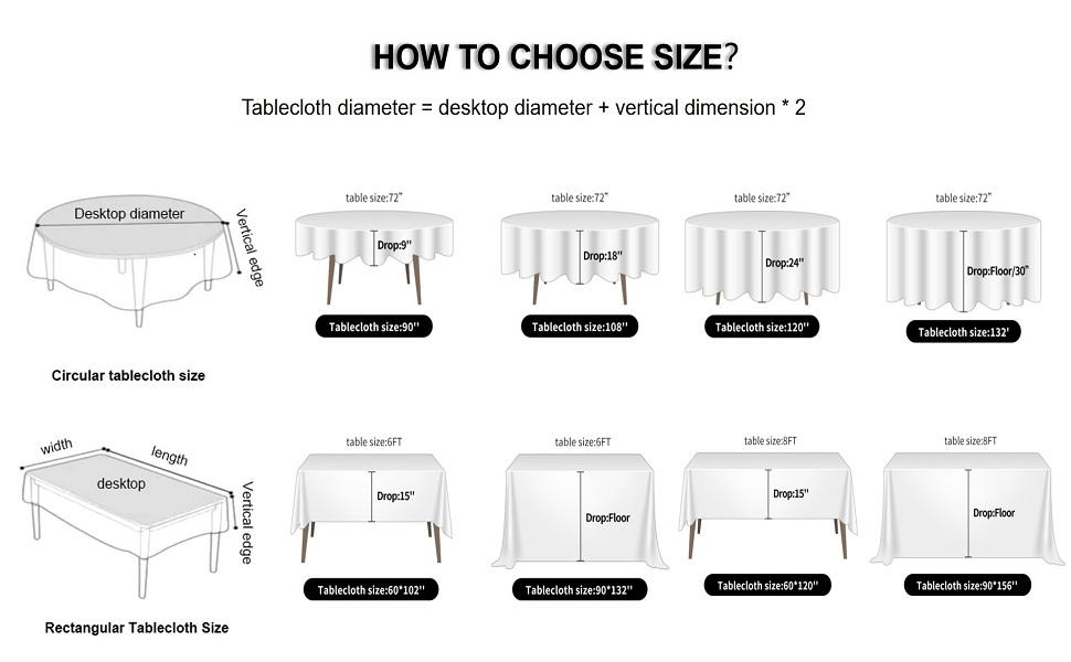 6 Pack Blue Tablecloth 60 x 102 Inch Table Cloth for 6 Foot Rectangle Tables, Wrinkle Resistant Washable Table Covers for, Wedding,Dining,and Banquet