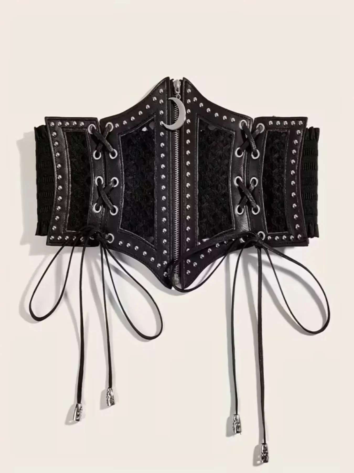 Women's Elastic Waist Belt Y2K Millennial Fashion Retro Vintage Elastic Belts Moon Punk Style Webbing Tie-Inseam Adjustable Outerwear Decorative Belt, Perfect Gift for Holidays