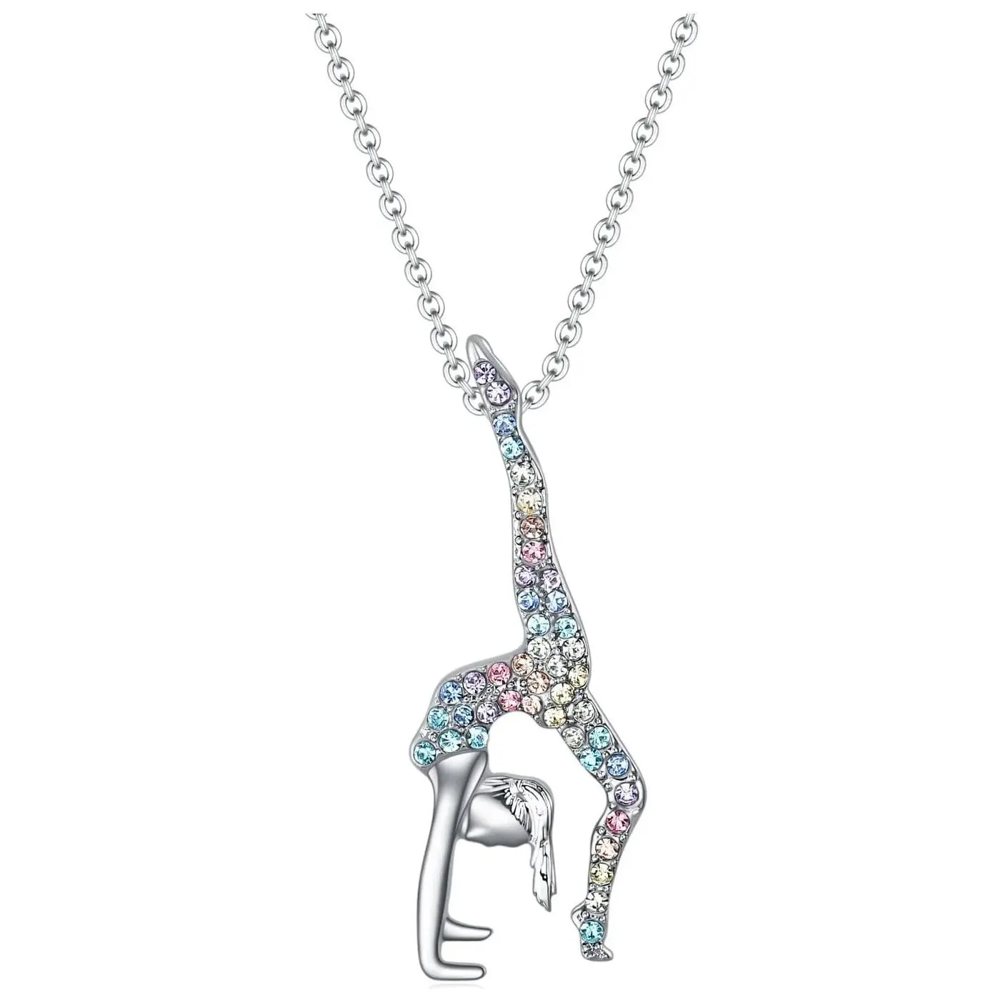 Gymnastics Necklace Jewelry for Girls – Sporty Gymnast Gift for Birthday and ChristmasGift