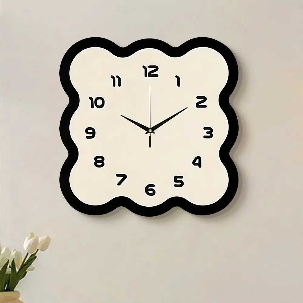 Creative decorative wall clock, ultra-quiet quartz movement, no ticking sound, flat design, suitable for decorating living rooms, bedrooms, offices, kitchens and cafes. It is the perfect decorative gift for friends and family. It can be used for room deco
