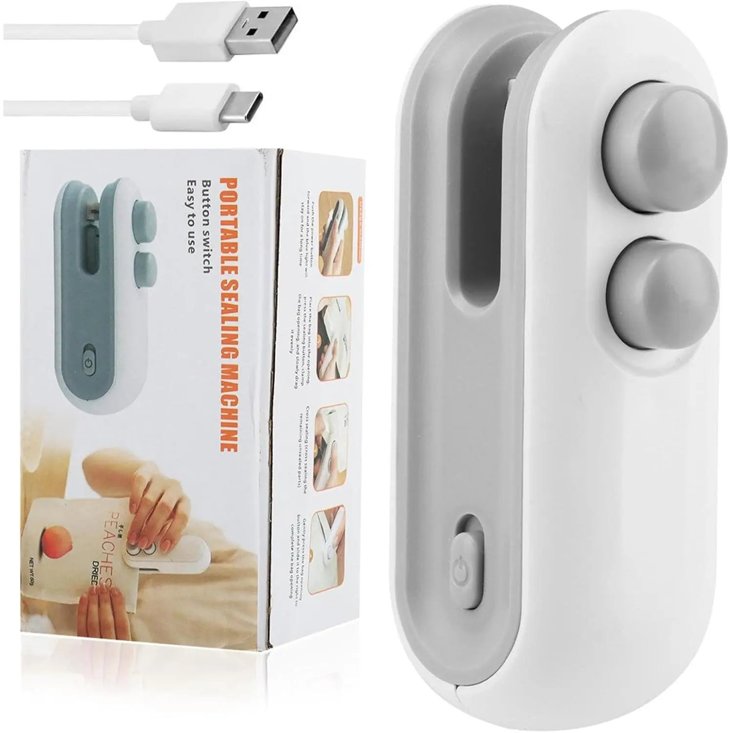 MINI BAG SEALER, Portable Sealing Machine, Food Storage Sealing Machine, 2 in 1USB Charging Sealing Machine, Precision Sealing And Cutting, Heat sealing machine selling snack