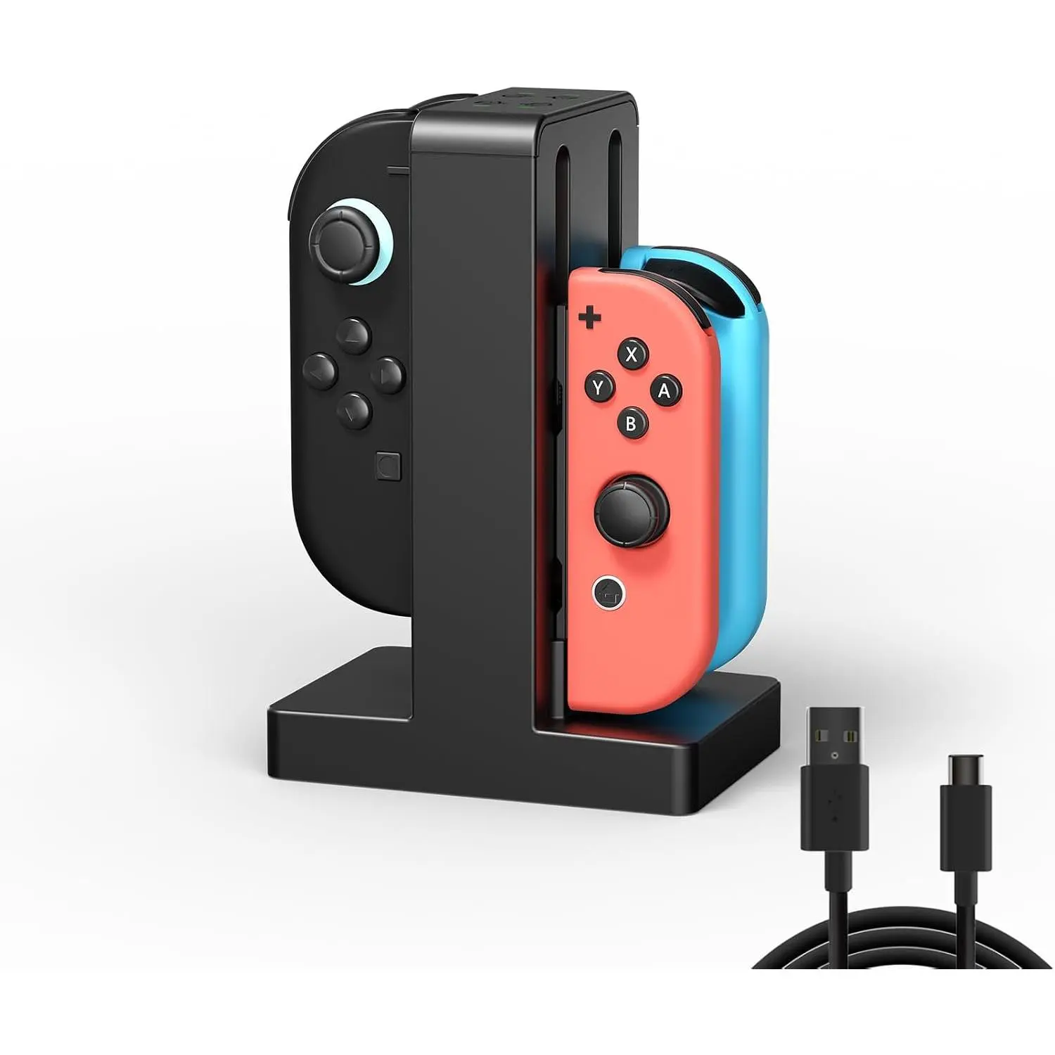 Joycon Charger Dock for 4  Controllers, Charger Dock Compatible with   & OLED Model Joycons, Joycon Charger Stand Station with