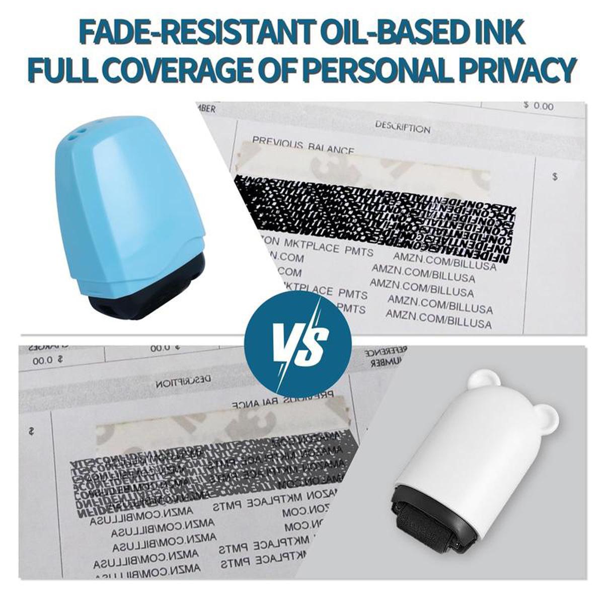 Identity Theft Protection Roller Stamp,1 Count Confidential Roller Stamp,Anti Theft,Privacy &Security Stamp,Refill Ink Designed for ID Blackout Security,Office Supplies