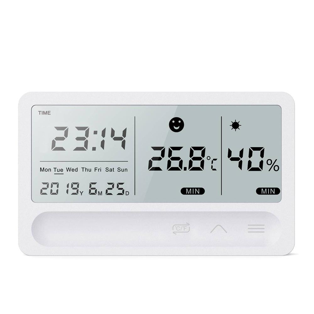 Multifunctional electronic digital temperature and humidity meter for home use, indoor thermometer, alarm clock
