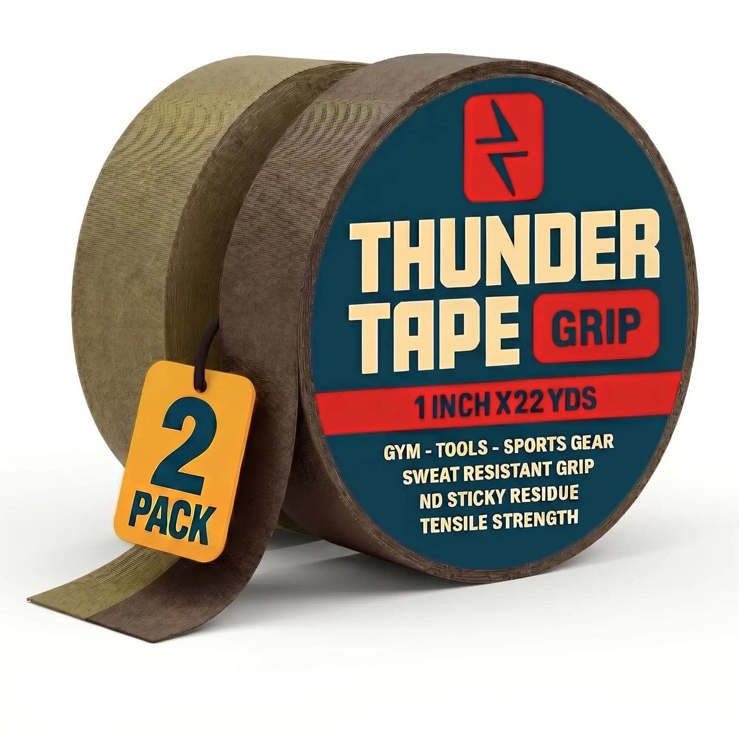 Tactical Grip – 2 Roll Camo Pack (Green & Brown) – Gun Grip for Rifle, Firearm, Knife Handle, Magazine, Tool, Bow, Camping Gear – 1” x 66 Ft – Non-Reflective, Weather-Resistant
