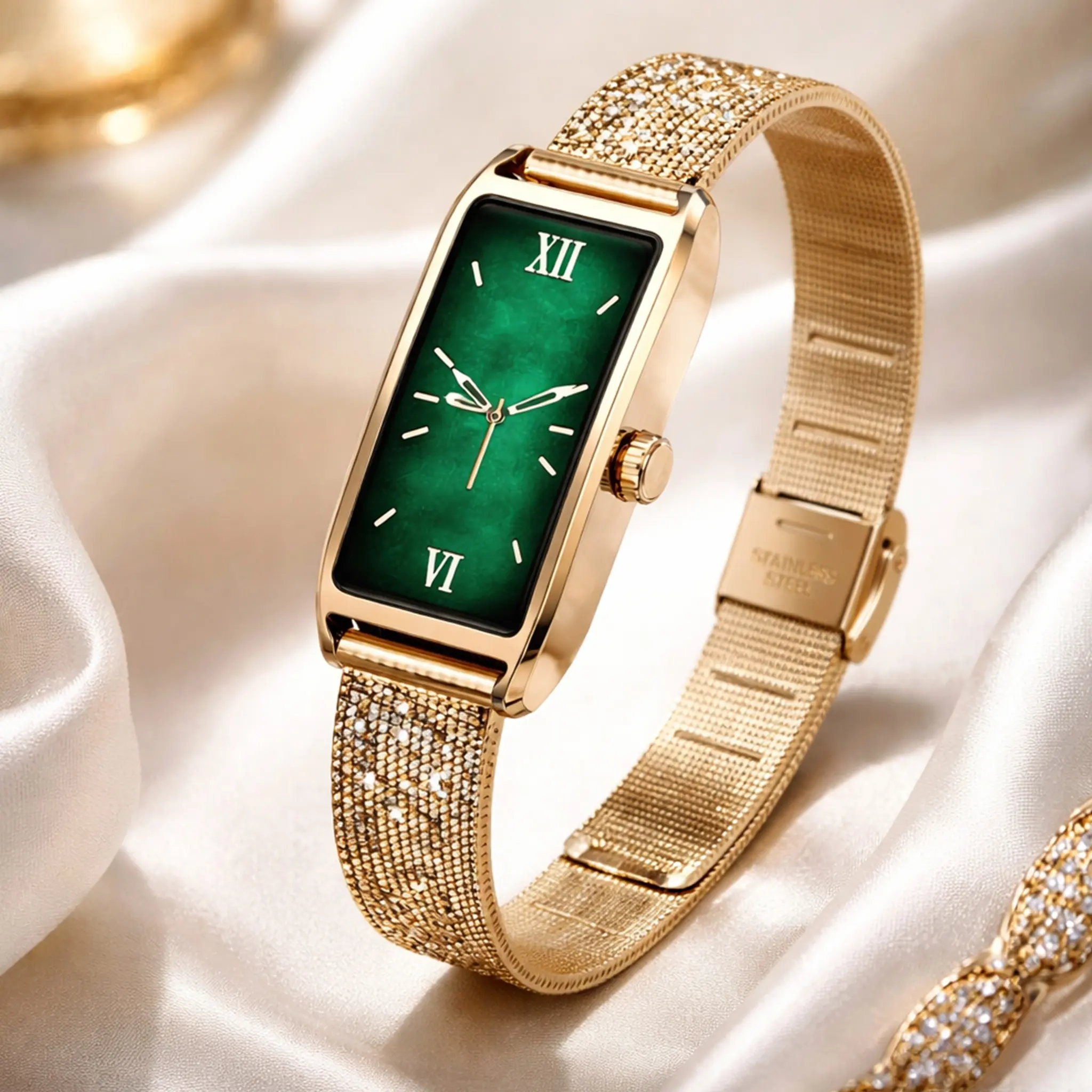 Women’s Luxury Smart Watch, 1.13" AMOLED HD Display, IP68 Waterproof Fitness Tracker with Health Monitor, Period Reminder, Sleep Mode, 5-7 Days Battery Life, Elegant Bracelet Watch for Women