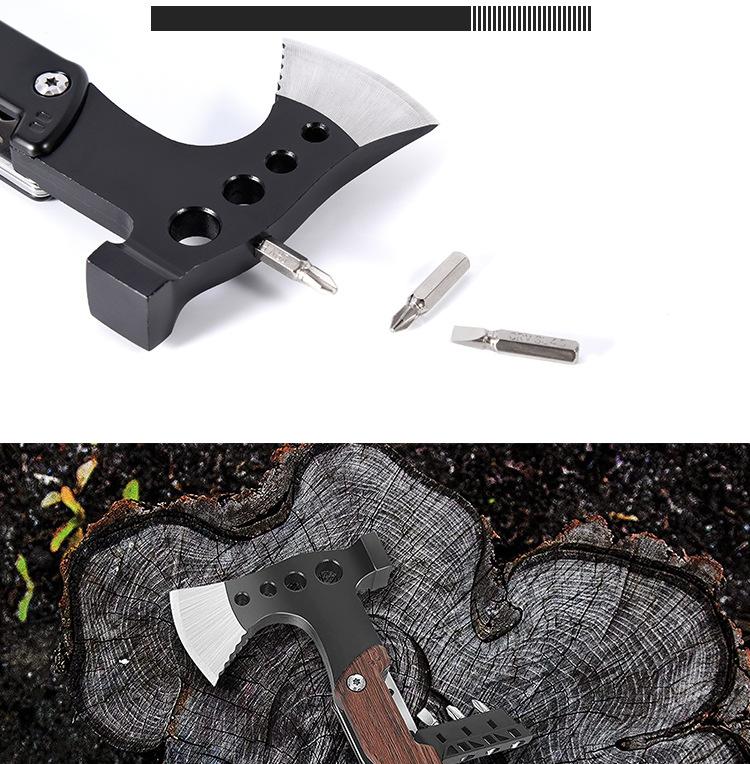 Multifunctional Folding Axe-Hammer Outdoor Camping Survival Tool Tactical Axe Portable Fire Axe with Knife and Pliers Emergency Equipment