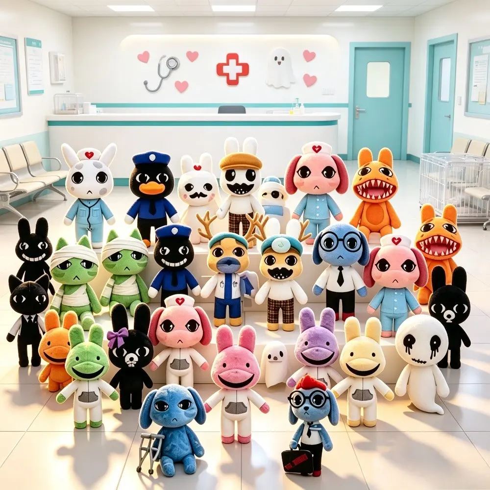 New Animal Hospital Plush Toy, Ghost, Evil Rabbit, Deer Doctor, Cat, Dog Doctor, Realistic Design, Unique Pet Toy for Daily Entertainment