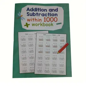 Math Practice Book: Addition and Subtraction Up to 1000, 32 Pages Color-Coded, Time Tracking Grid, Answer Key, Grade 2 Math Skills, Study Materials