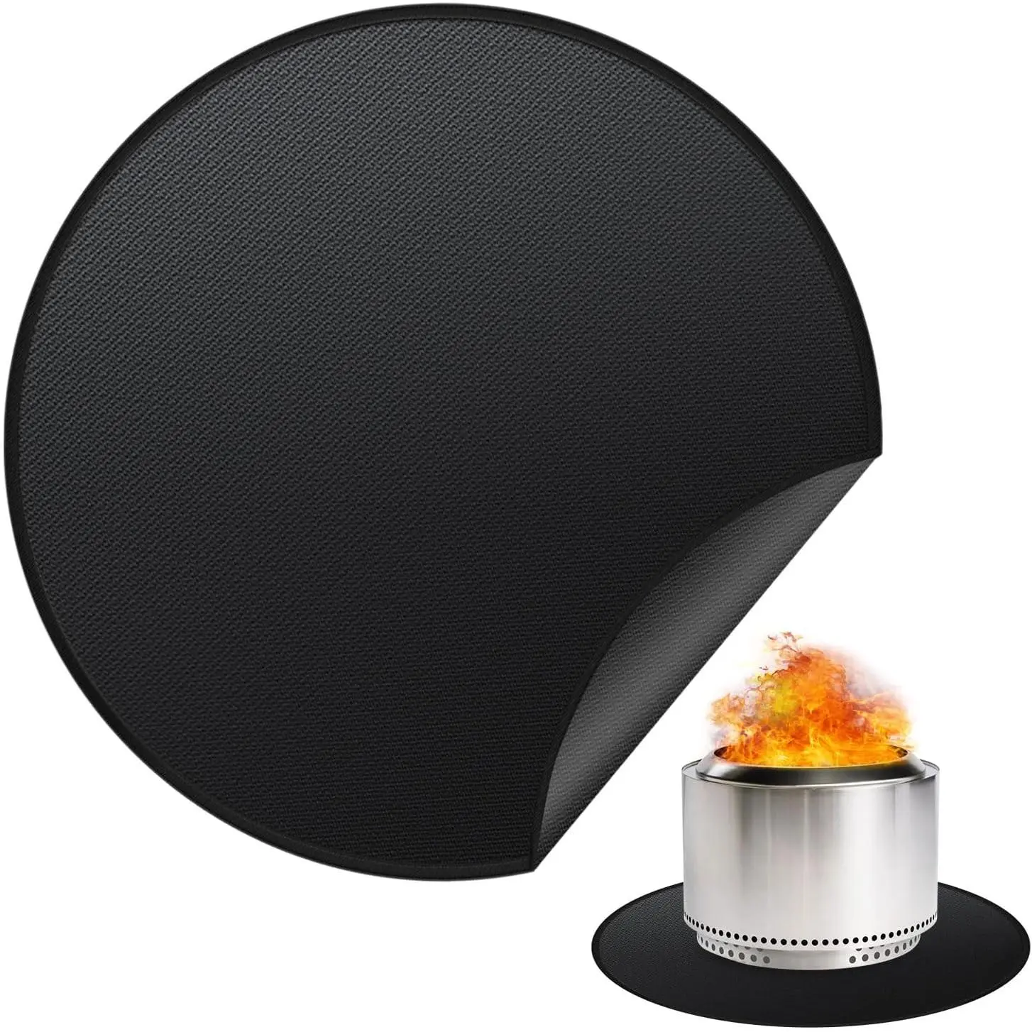 Fire Pit Mat for Solo Stove , Round Fireproof Under Grill Mats for Outdoor Grill, Portable Camping Stove Mat for Solo Stove Accessories