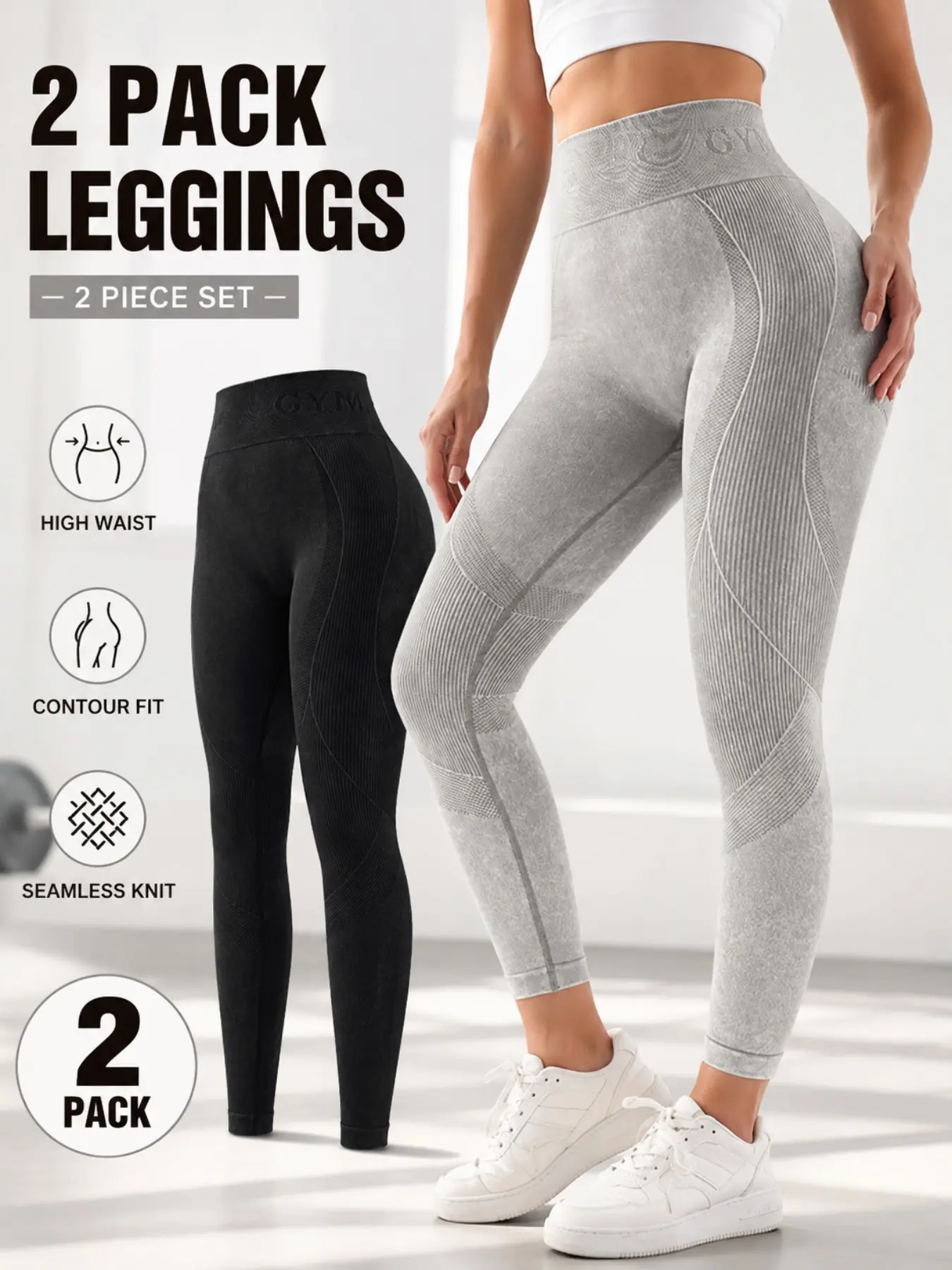Women's Seamless Letter High Waist Yoga Pants, Stretchy Moisture-Wicking Workout Leggings, Quick-Dry Fitness Tights for All Seasons
