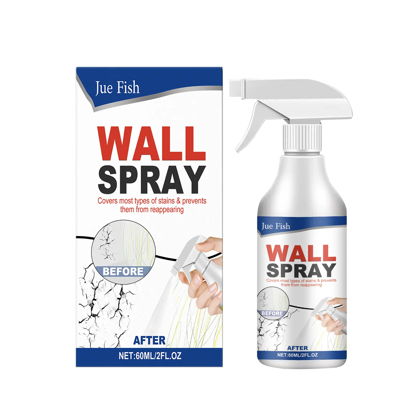 Direct spray paint for walls, home repair, covering stains, wall peeling, interior renovation direct spray paint