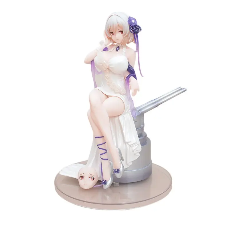 Azur Lane Sirius White Rose Ver. Anime Figure, 1/7 Scale PVC Statue with Extra Face, Desktop Decoration, Collectible Gift for Anime Fans