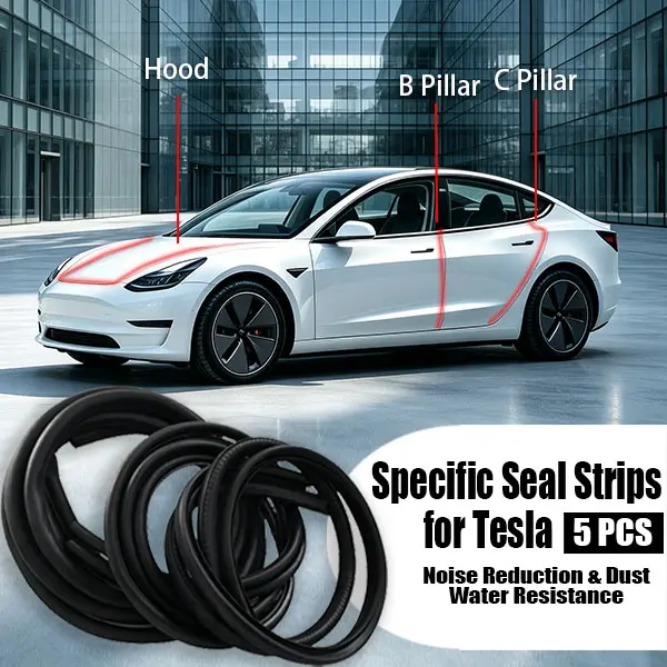Applicable to Tesla modely3/Y whole vehicle seal strip sound insulation and noise reduction door shock absorption water barrier strip modification accessories