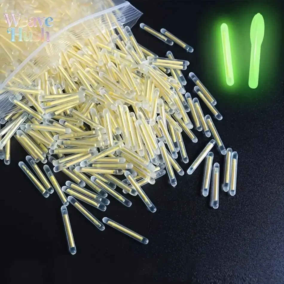 20/50/100Pcs High Brightness Yellow Luminous Glow Sticks for Night Fishing, 3.5mm Long Lasting Fishing Float Glow Sticks, Easy to Mount on Buoys & Baits, Practical Fishing Tackle & Ideal Father’s Day Gift for Anglers
