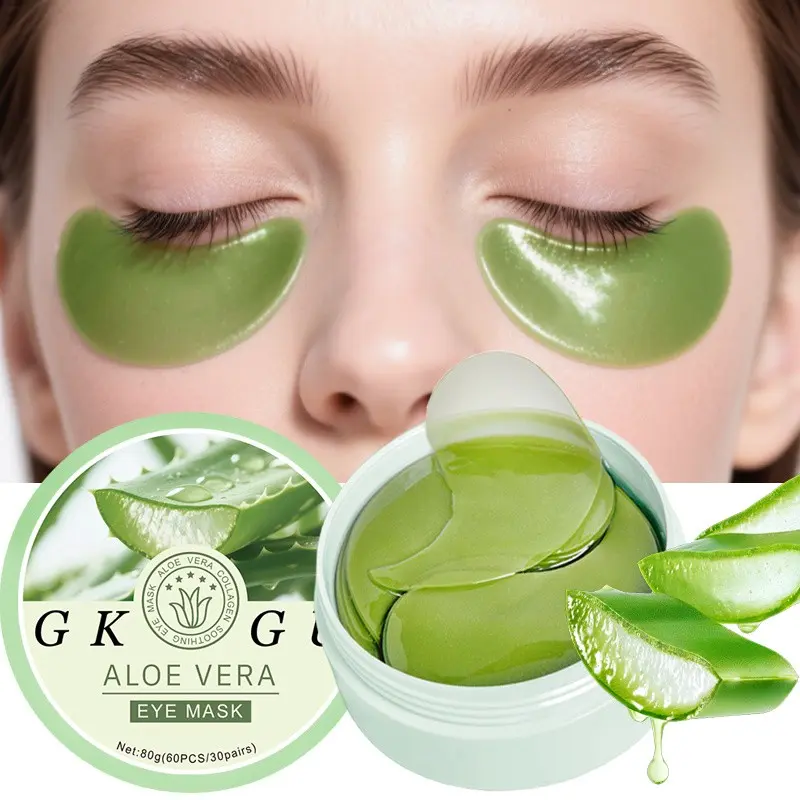 60pcs Aloe Vera and Collagen Under-Eye Serum Gel Patches, Under Eye Patches For Puffy Eyes, Eye Mask for Dark Circles, Brightens Puffiness and Fine Lines, Hydrating, Firming Mask for Eye Bags, with Natural Ingredients