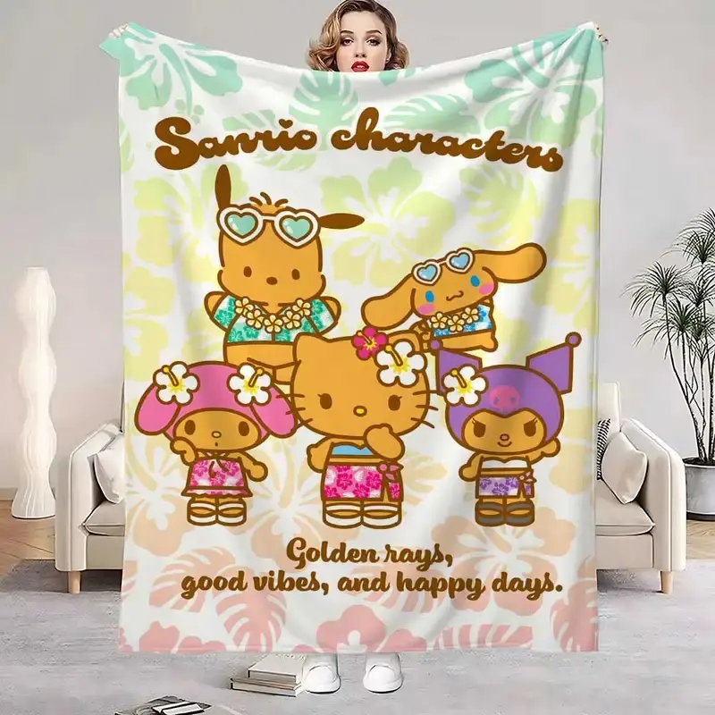 Kawaii Summer Black Thermal Blankets for Bed Blanket 150cm X 200cm Fluffy Plaid Home Interior Luxury Bedding Sofa Throw