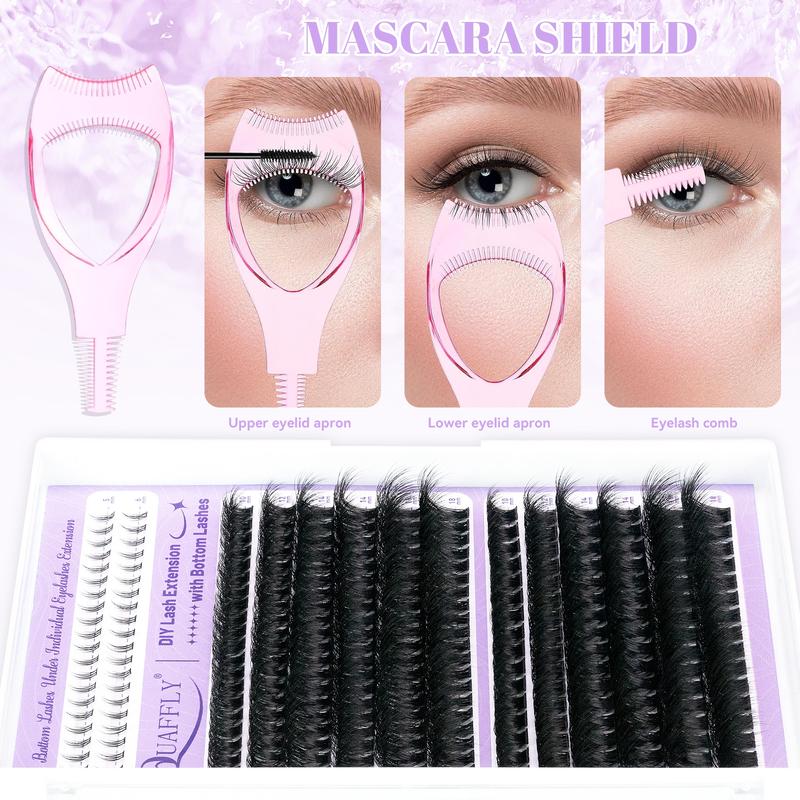 Eyelash Extension Kit, 1 Box Portable Eyelash Makeup Kit, Including Eyelash Glue, Sealer, Remover, Tweezers, Eyelash Curler Protector, Eye Makeup Tool, Cosmetic, DIY Eyelash Extensions