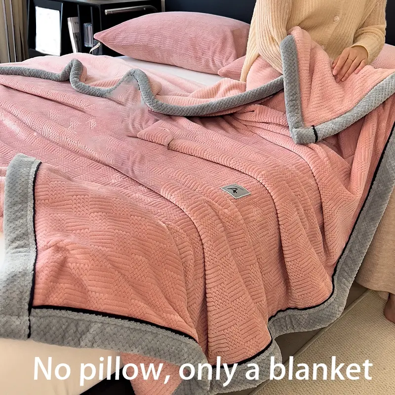 New Knitted Blanket, Warm and Comfortable, Non-Shedding, Ideal for Living Room, Bedroom, Office, Simple and Stylish Design