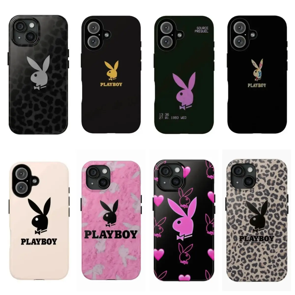 Stylish Playboy Bunny Dual-Layer "Film-Style" phone Cases For iPhone 12,13,14,15,16,17Promax Pro Plus & Samsung Galaxy S22-S26Ultra Plus,It's a great gift for a good friend, suitable for holidays, birthdays, and parties.
