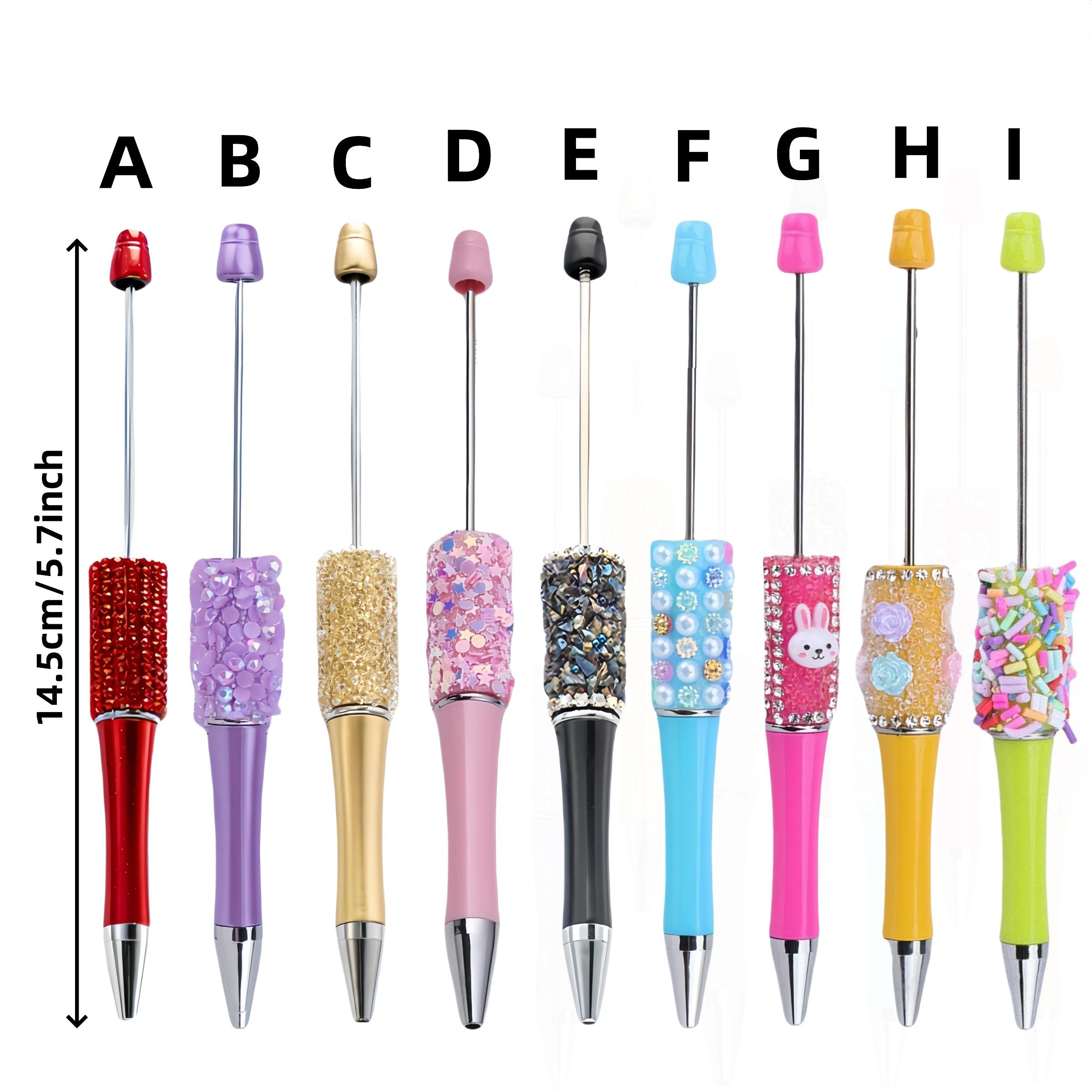 Random Color Rhinestone Decor Ballpoint Pen, 10pcs/set Creative Glitter Ballpoint Pen, Writing Pen for Office School Student, Funny Teacher Pens, Office Stationery Supplies