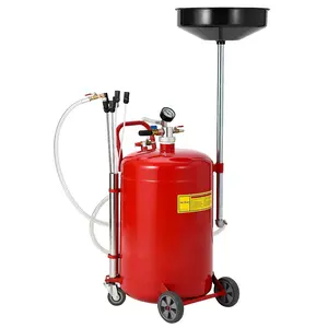 20 gal Oil Drain Vacuum and Extractor, Pneumatic Oil Drainer, Air Operated Drainer for Oil Change, Portable Oil Drain Container, Oil Drain Tank with Adjustable Funnel