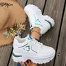New Women's Fashion Comfortable Inner Heel Lift Casual Shoes, Sneaker, Casual Trainer Footwear, Waterproof PU Leather, Heart Pattern, All Seasons, Sporty Style