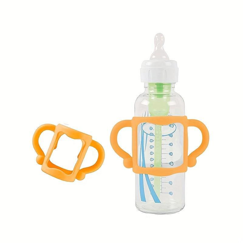 1pcs/2pcs Baby Bottle Handles and Silicone Sleeves, Multi-Functional Design for Easy Grip, Ideal for Confident Infant Newborn Baby Feeding