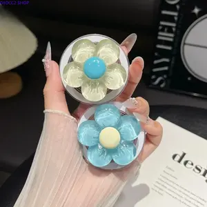 Summer Flower MagSafe Magnetic Pop Socket, Collapsible Expandable Phone Grip Stand Strong Adsorption for iPhone