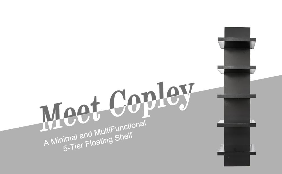 1=5 Tier Shelvesl, Vertical Column Wall Decor Mount Floating Shelves for Bedrooms, Living Rooms, Natural Finish Wall Shelf, Black 1=5 Tier Shelvesl, Vertical Column Wall Decor Mount Floating Shelves for Bedrooms, Living Rooms, Natural Finish Wall Shelf, Black