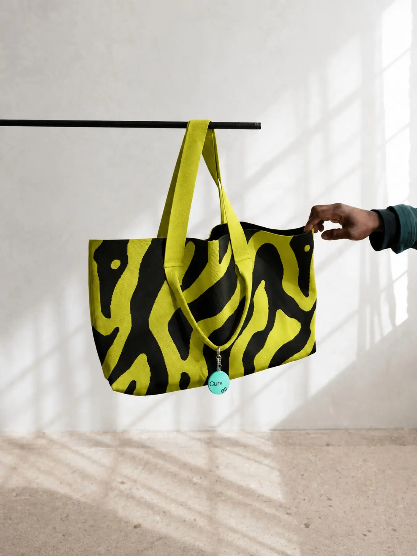 Large Capacity Zebra Print Tote Bag, Women's Casual Knit Shoulder Bag, Commute Shopping Travel Backpack, Stylish and Functional